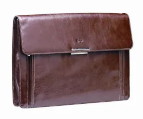 Adpel Vitello Leather Luxury Business Underarm Folder | Brown