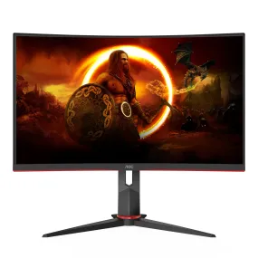 AOC CQ27G2S/BK 27" Curved Gaming Monitor - QHD- 165Hz- 1ms- Height Adjustable- HDR10