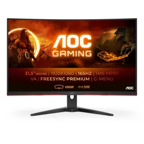 AOC G2 C32G2AE/BK LED display 80 cm (31.5") 1920 x 1080 pixels Full HD Black, Red