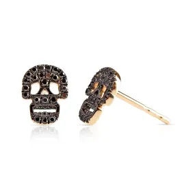 BLACK DIAMOND  SKULL EARRINGS