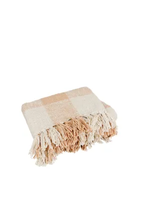 Blush Plaid Throw