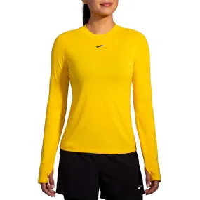 Brooks | Women's High Point Long Sleeve Top - Lemon Chrome