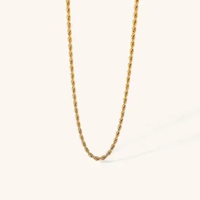 Calle Rope Chain Gold Necklace