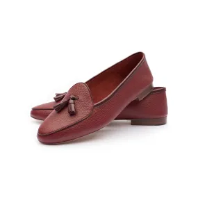 Claudia (Tassel) Loafer in Mosto Leather