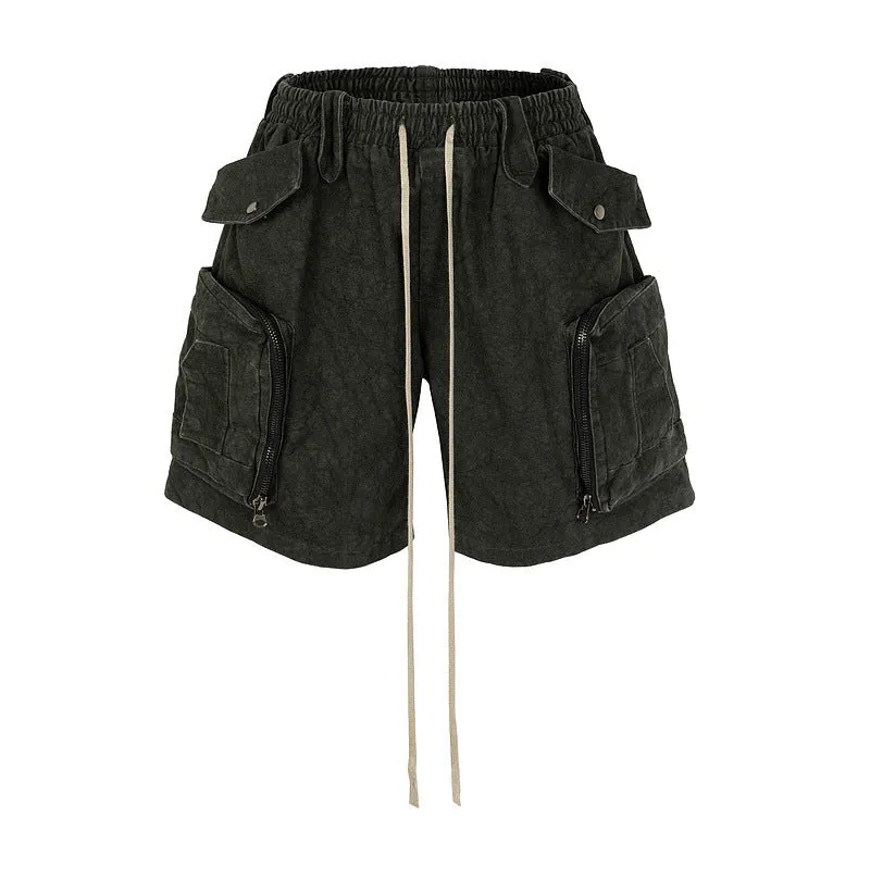 Dark Green | Multi Pocket  Shorts