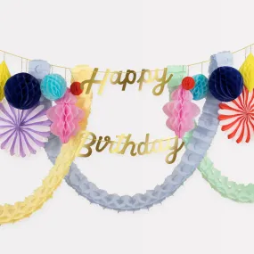 Decorations - Happy Birthday Honeycomb Garland