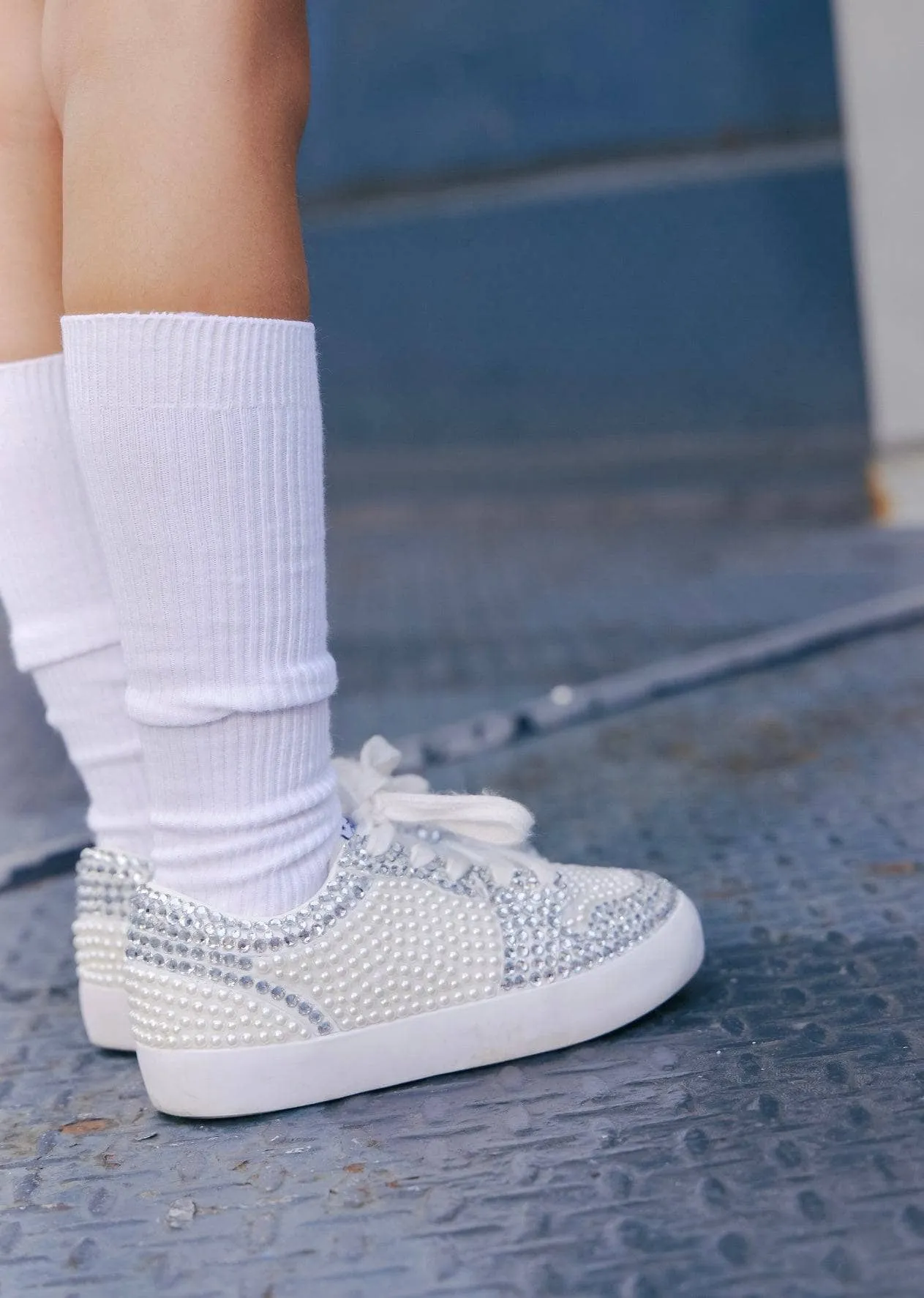 Diamonds and Pearls White Sneakers