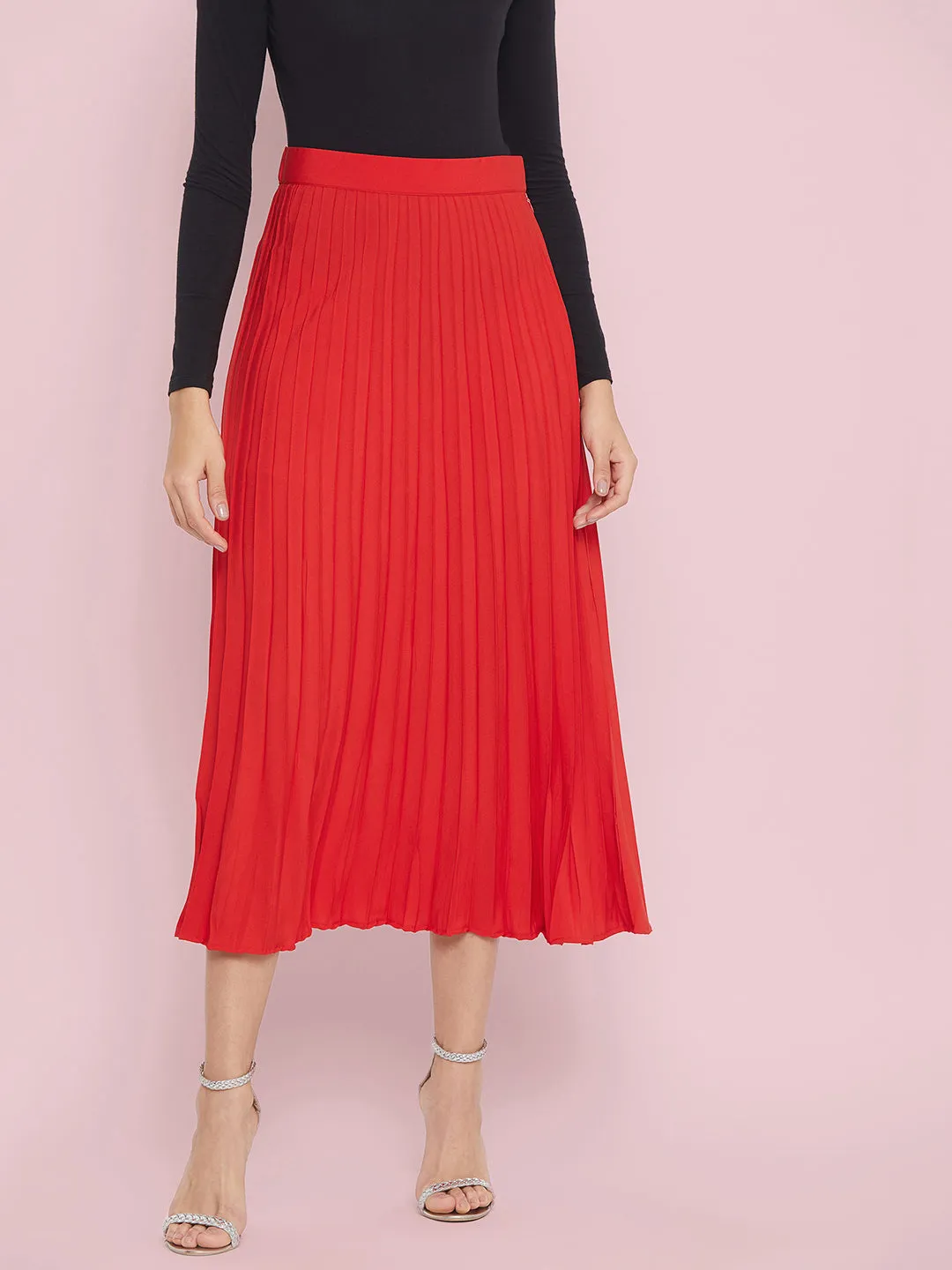 Pleated Midi Skirt