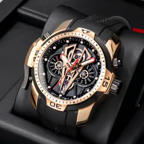 Reef Tiger/RT Luxury Sport Watch Men Luminous Top Brand Rose Gold Watch Mechanical Men's Waterproof Relogio Masculino RGA3591