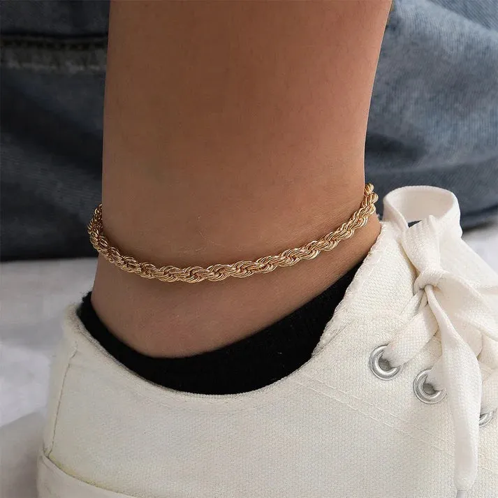 Teresa Layered Chain Anklet Sets